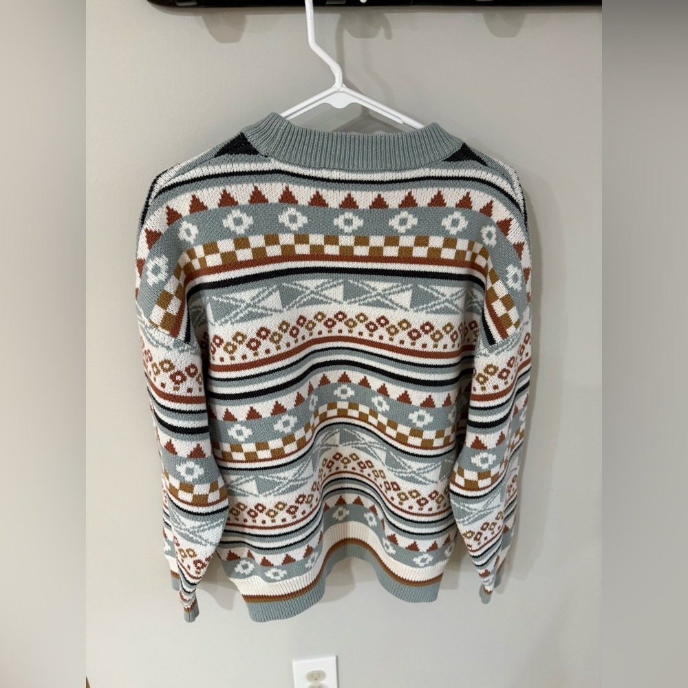 Moussy Fair Isle Crewneck Knitted Sweater Size F (One Size) - Picture 6 of 9